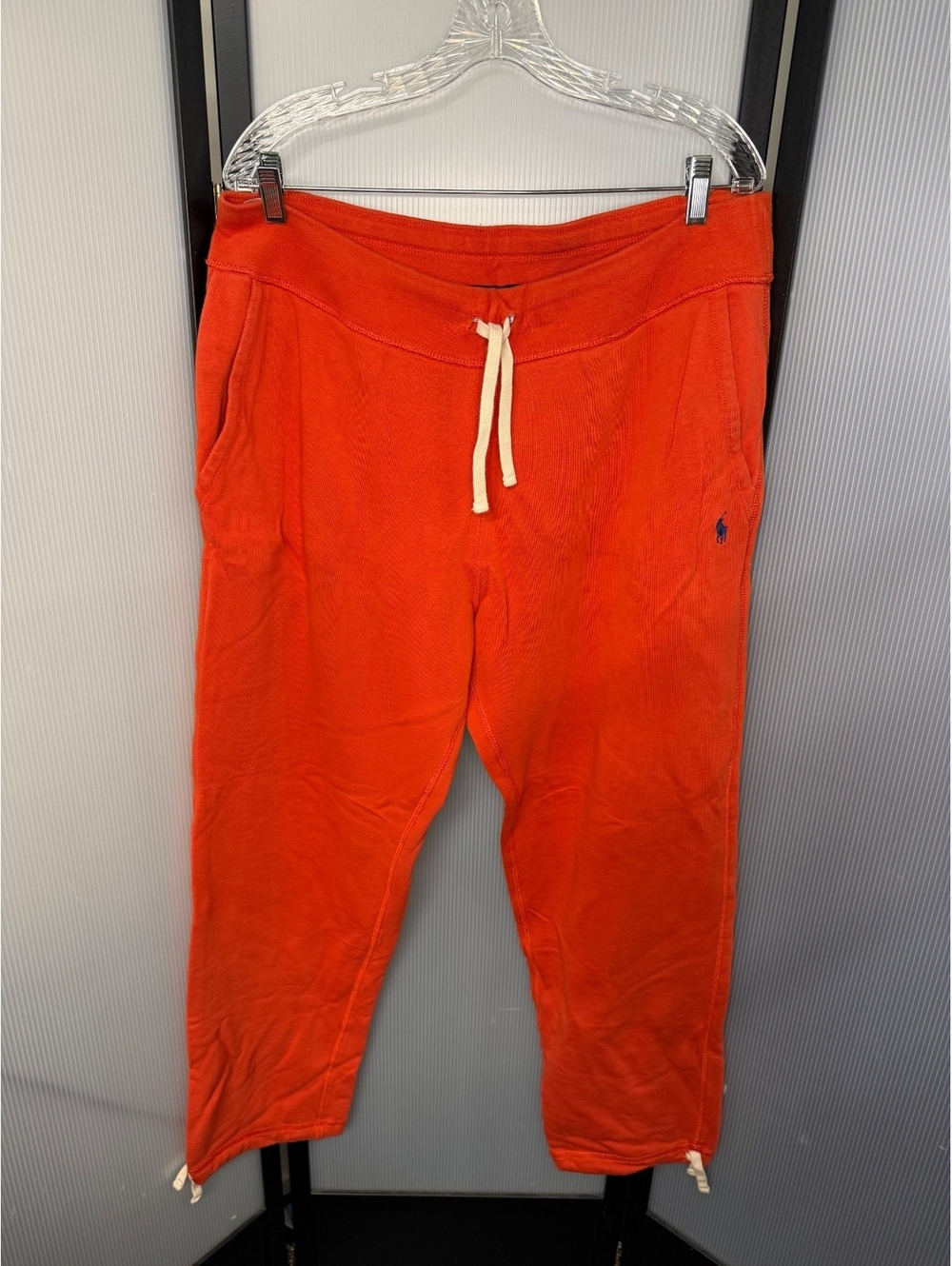 Polo Ralph Lauren Men's Classic Orange Fleece Sweatpants Drawstring Joggers XL